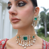 Ishq-e-Noor Silver Polki Necklace